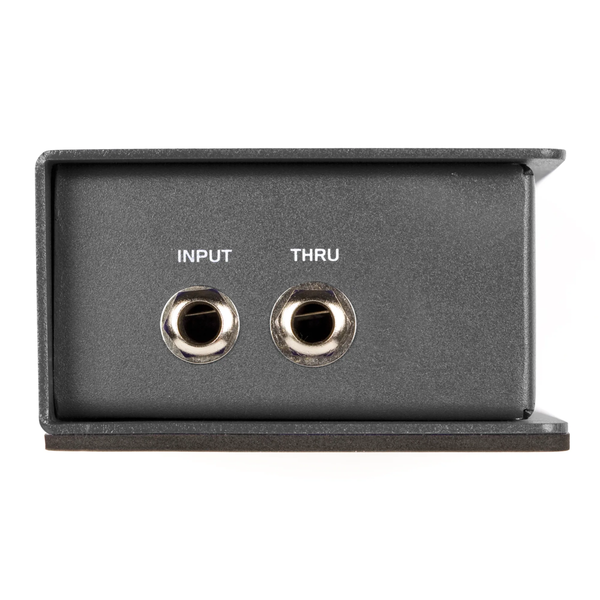 Samson MD1 Mono Passive Direct Box for live outboard use, showing the compact, black audio interface with input and output connections.