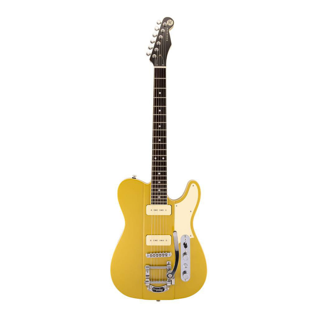 Reverend Greg Koch Gristle 90 electric guitar in Venetian Gold with a sleek body and dual humbucker pickups.