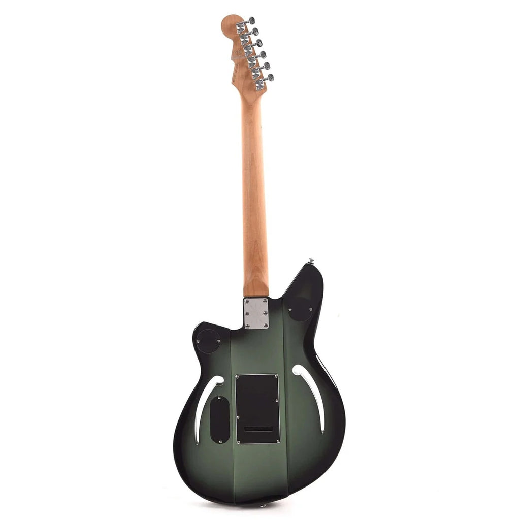 Reverend Airsonic W MABU electric guitar with metallic alpine burst finish and roasted maple neck.