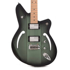 Reverend Airsonic W MABU electric guitar with metallic alpine burst finish and roasted maple neck, showcasing its stylish design.