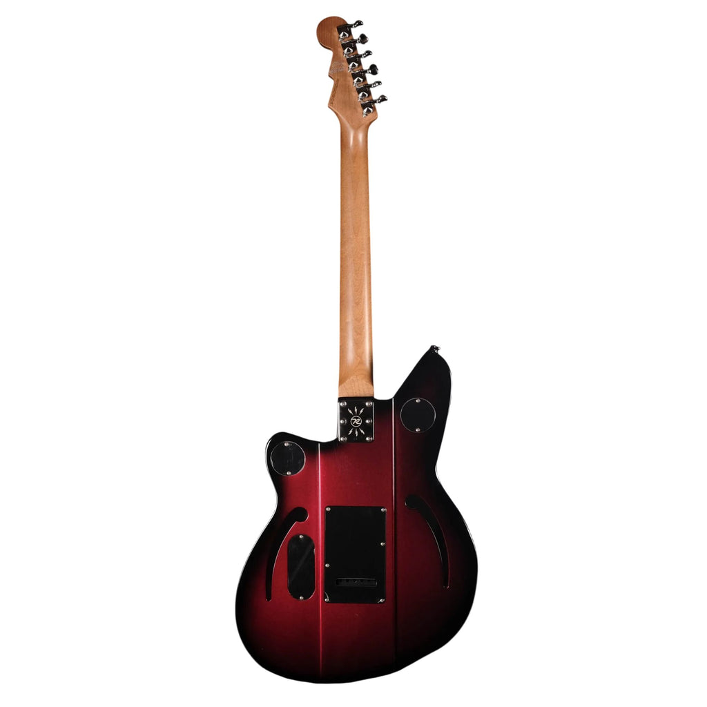 Reverend Airsonic W MRBU electric guitar with a metallic red finish, roasted maple neck, and pau ferro fingerboard.