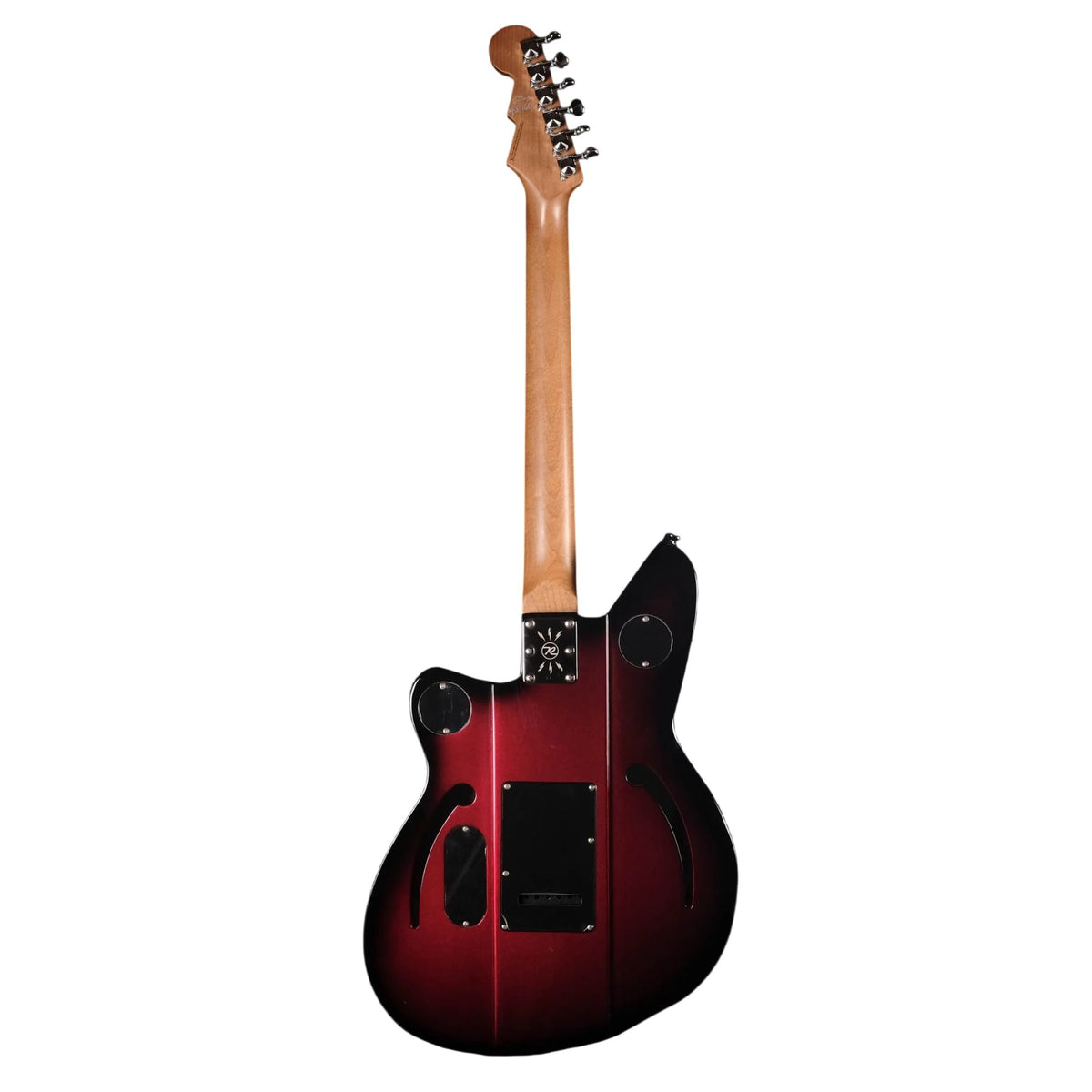 Reverend Airsonic W MRBU electric guitar with a metallic red finish, roasted maple neck, and pau ferro fingerboard.