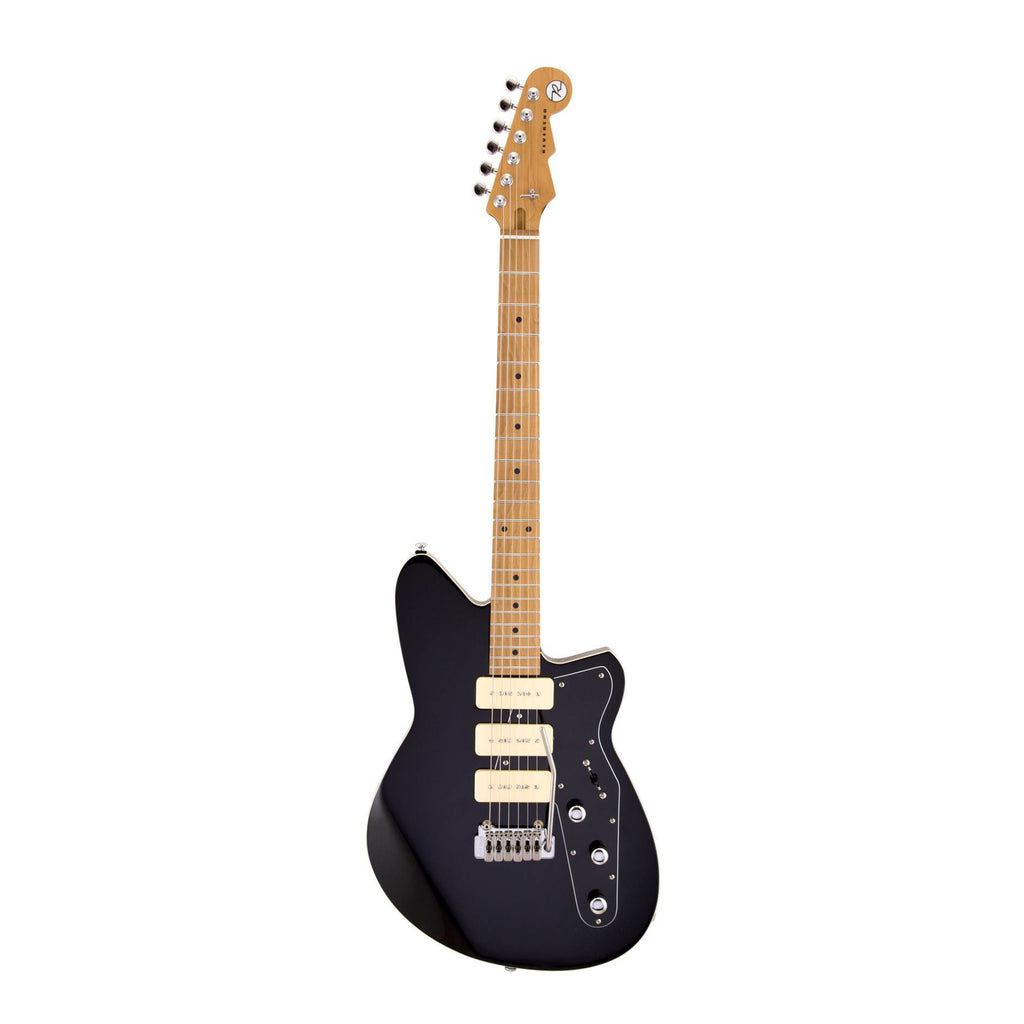 Reverend Jetstream 390 Electric Guitar with Wilkinson Trem & Roasted Maple Neck in Midnight Black
