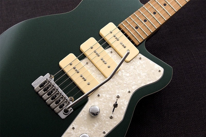 Reverend Jetstream 390 Electric Guitar with Wilkinson Trem & Roasted Maple Neck in Midnight Black