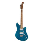 Reverend Kingbolt RA Electric Guitar in Flame Maple Trans Turquoise