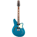 Reverend Airwave 12-string electric guitar in deep sea blue with pau ferro fingerboard, showcasing its body and headstock.