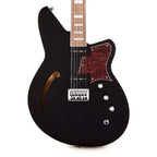 Reverend Airwave 12-string electric guitar in Midnight Black with Pau Ferro fretboard, showcasing its sleek design and 12-string headstock.