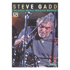 Steve Gadd Master Series DVD featuring drum lessons, with a cover image showing the DVD case and artwork for drum books and DVDs.