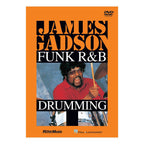 Funk R&B drumming DVD by James Gadson, part of the Books drum books and DVDs collection, showing a cover with drum kit and artist.