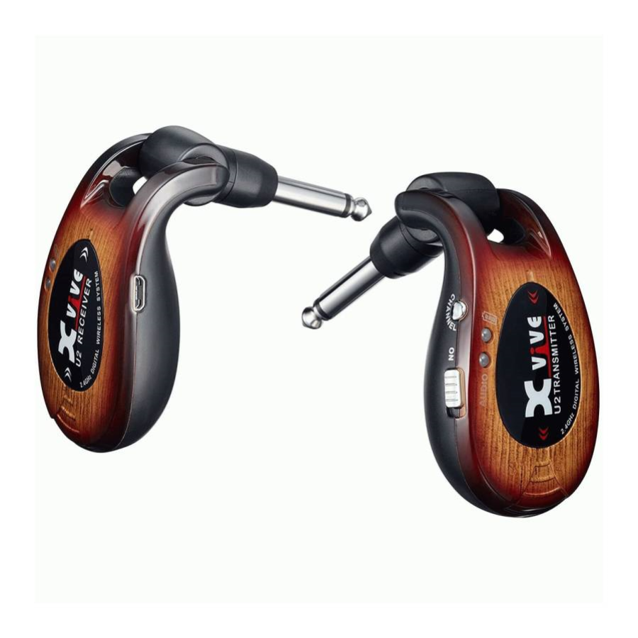Xvive U2 2.4GHz Wireless Guitar Kit - Sunburst