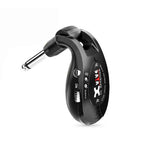 Black Xvive U2 receiver for effects accessories, showing the compact device with input and output jacks.