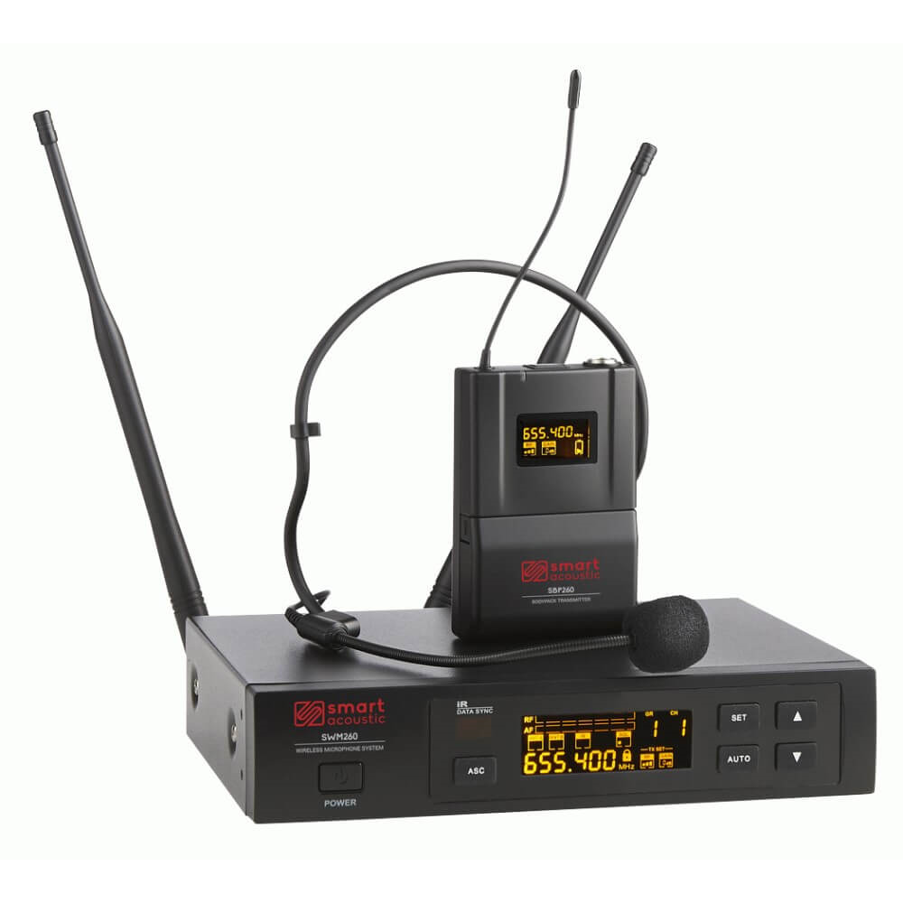 Smart Acoustic SWM260BP Wireless Headset Microphone System V2 - (520 - 542MHz)