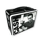 Johnny Cash tin lunch box featuring a vintage design, ideal for gifts and novelty items, by Hal Leonard.