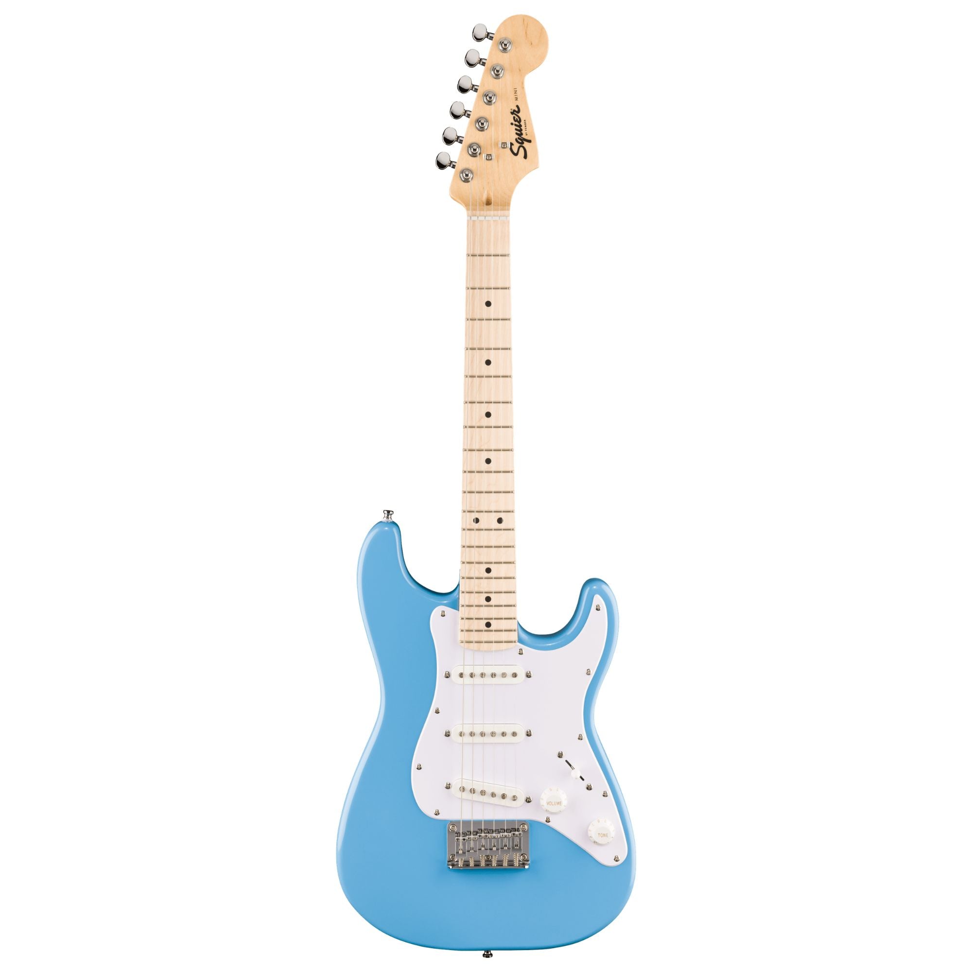 Squier Mini Stratocaster Maple Fingerboard White Pickguard - California Blue