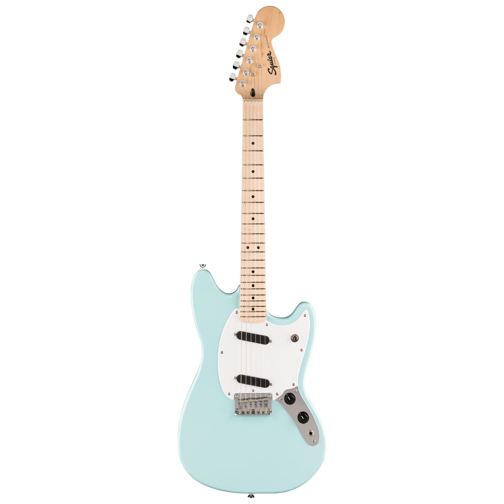 Squier Sonic Mustang Maple Fingerboard White Pickguard - Daphne Blue