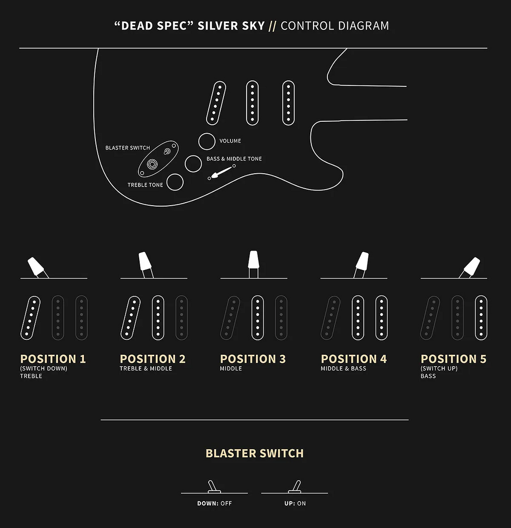 PRS "Dead Spec" Limited Edition John Mayer Silver Sky Guitar in Satin Nitro