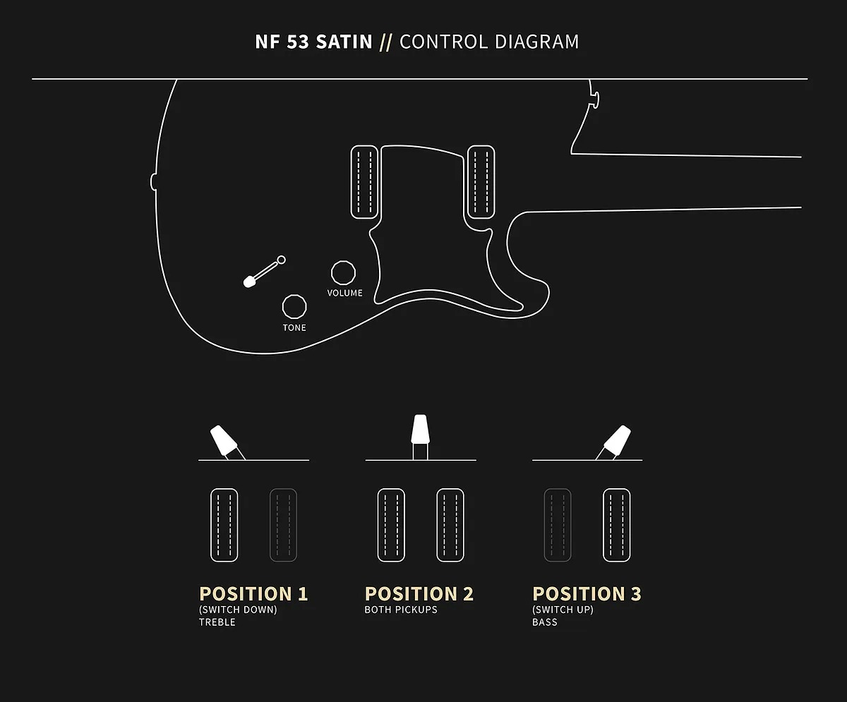 PRS NF 53 Satin Electric Guitar Frost Blue Metallic