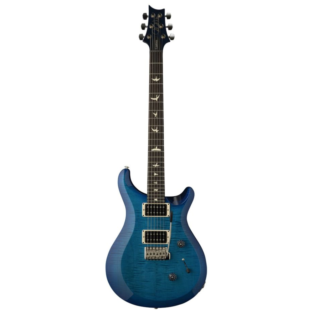 PRS USA S2 Custom 24 electric guitar in Lake Blue with a sleek body, dual humbuckers, and modern hardware.