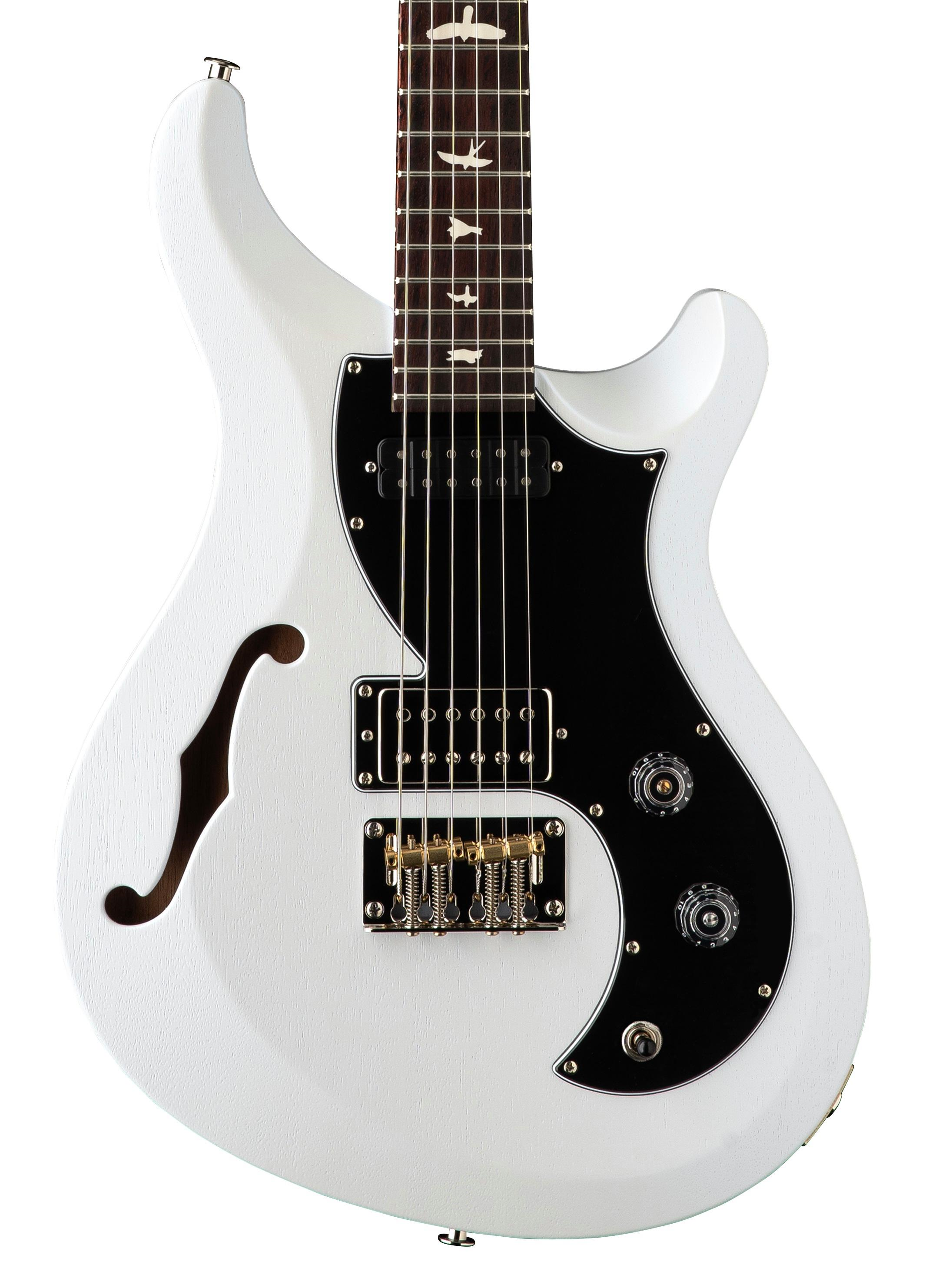 PRS S2 Vela Semi Hollow Satin Electric Guitar Pearl White