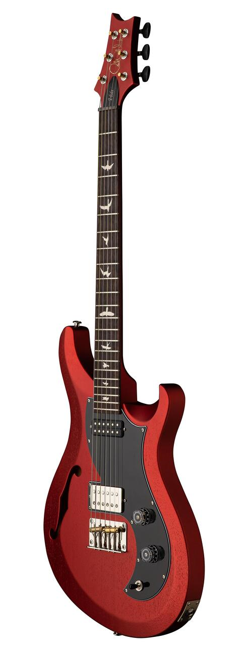 PRS S2 Vela Semi Hollow Satin Electric Guitar Red Apple Metallic