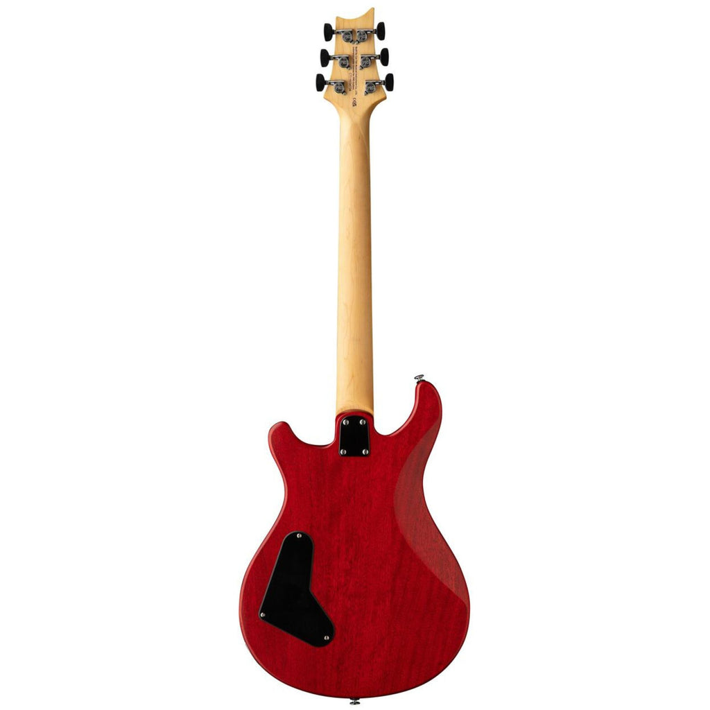 PRS SE CE24 Standard Satin Stoptail electric guitar in vintage cherry finish, featuring a sleek body and dual humbucking pickups.
