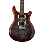 PRS SE Custom 24 electric guitar in Charcoal Cherry Burst finish with sleek body and detailed hardware, showcasing its modern design.