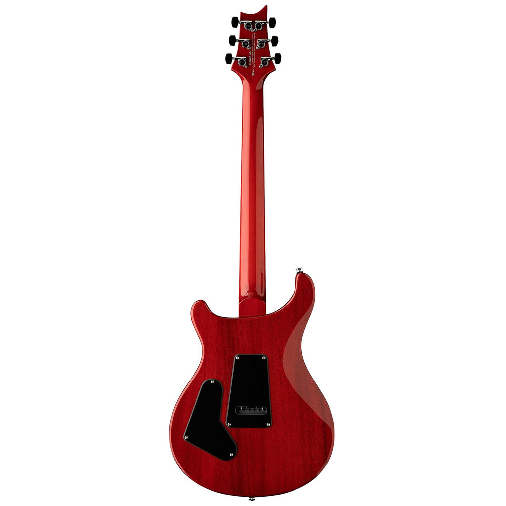 PRS SE Custom 24-08 Quilt electric guitar in Charcoal Cherry Burst with quilted maple top and sleek body design