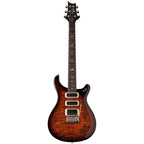 PRS SE Studio electric guitar in orange tiger smokeburst finish with a sleek body and six strings, showcasing its modern design.