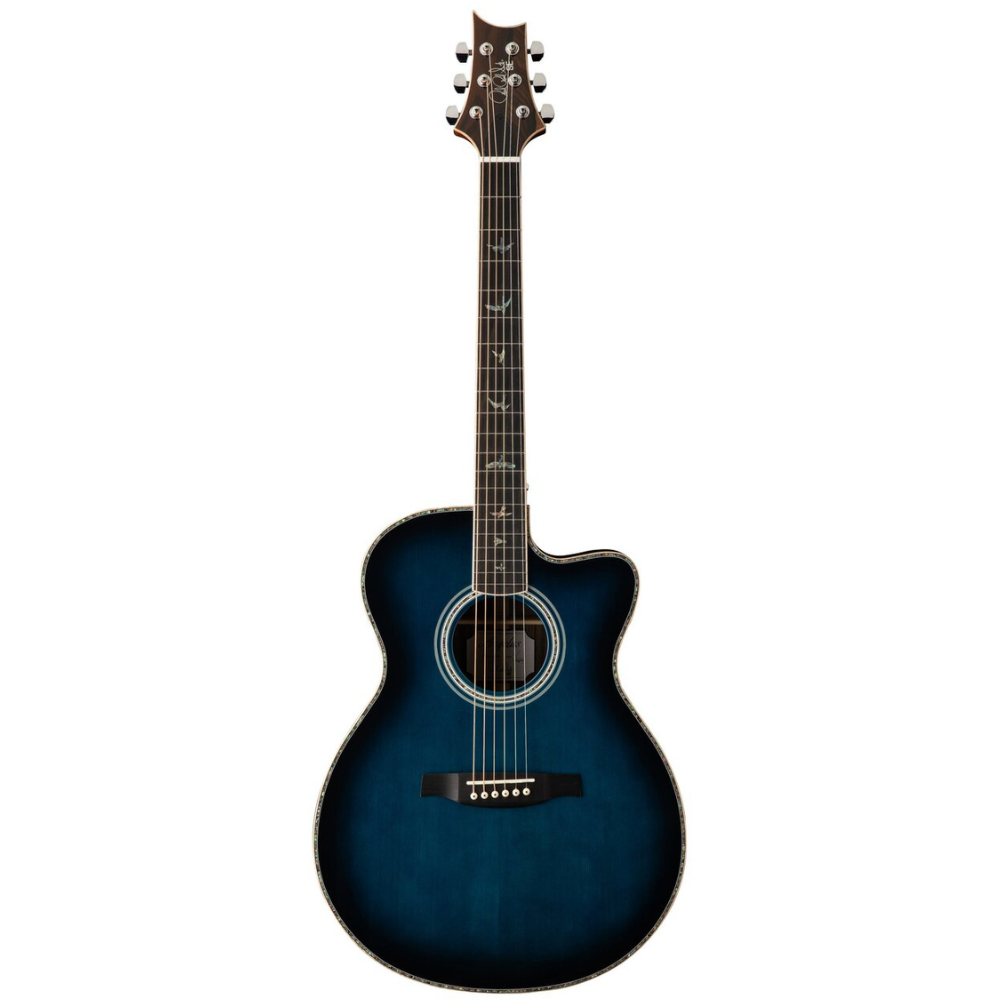 PRS SE A60E Angelus Acoustic Guitar - Cobalt Blue Burst