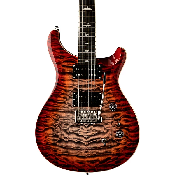 PRS SE Custom 24-08 Quilt Electric Guitar - Charcoal Cherry Burst