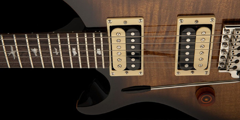 PRS SE Custom 24 Left Handed Electric Guitar - Black Gold Burst