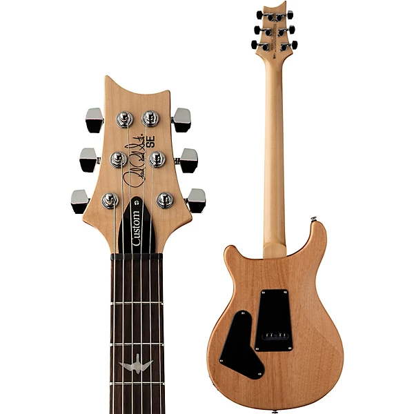 PRS SE Custom 24-08 Swamp Ash Burl - Lake Blue w/ Natural Back