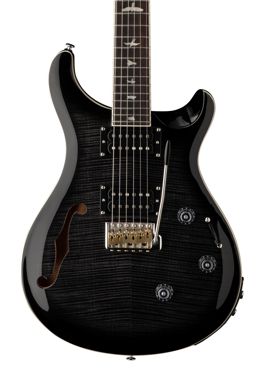 PRS SE Custom 24 Semi Hollow Piezo Electric Guitar - Charcoal Burst