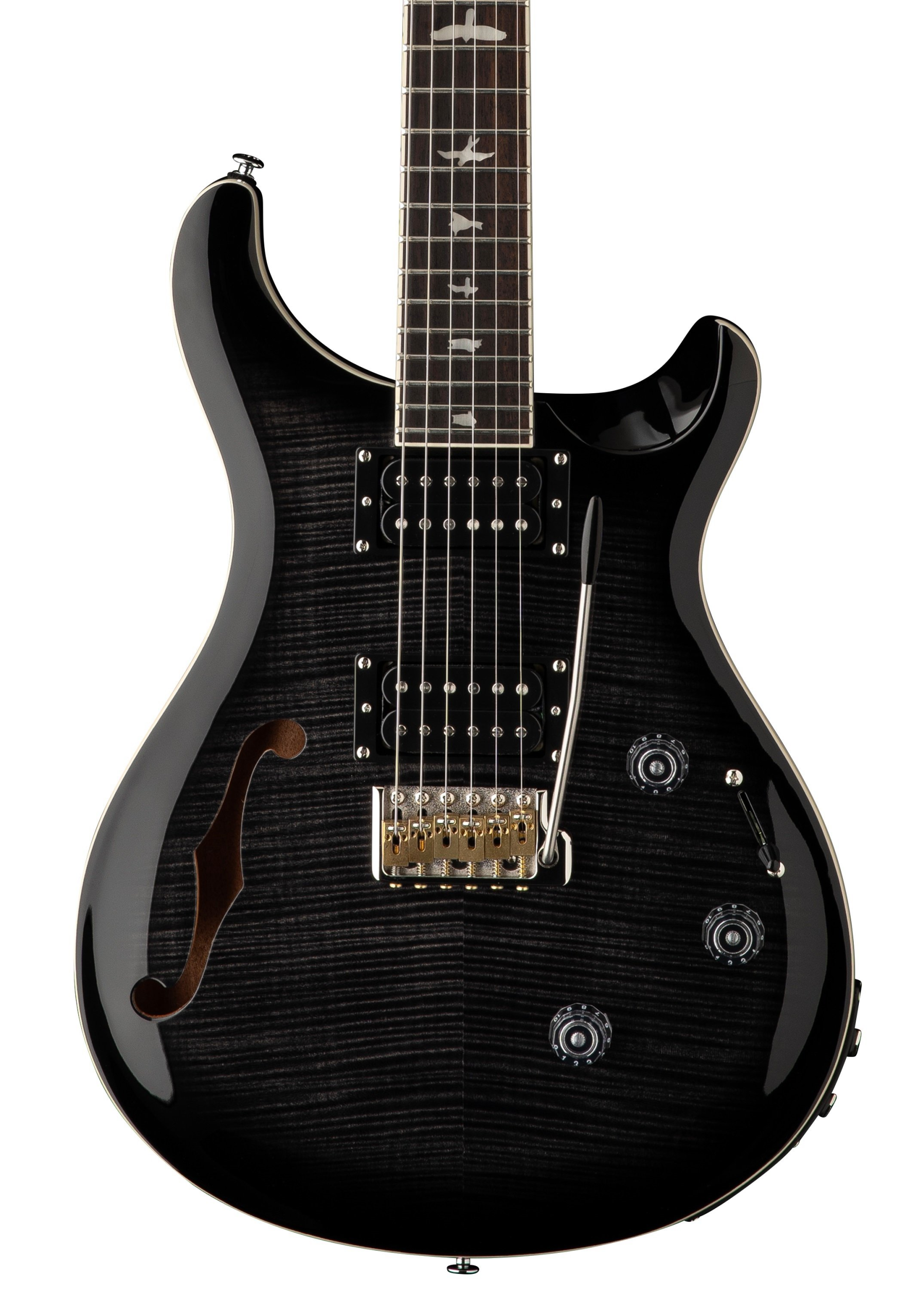 PRS SE Custom 24 Semi Hollow Piezo Electric Guitar - Charcoal Burst