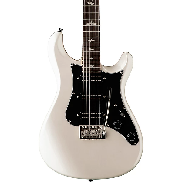 PRS NF3 Rosewood Electric Guitar with rosewood fingerboard in pearl white color, showcasing its sleek body and detailed hardware.