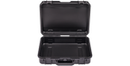 SKB 3I-1813-5B-C bass guitar amplifier head hard case with secure latches and padded interior for protection.