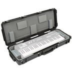 SKB iSeries 4214-5 narrow 61-note keyboard case showing padded exterior and secure latches for portable instrument protection.