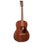 Martin 00015SM 15 Series auditorium acoustic guitar with mahogany body, showcasing its sleek design and natural wood finish.
