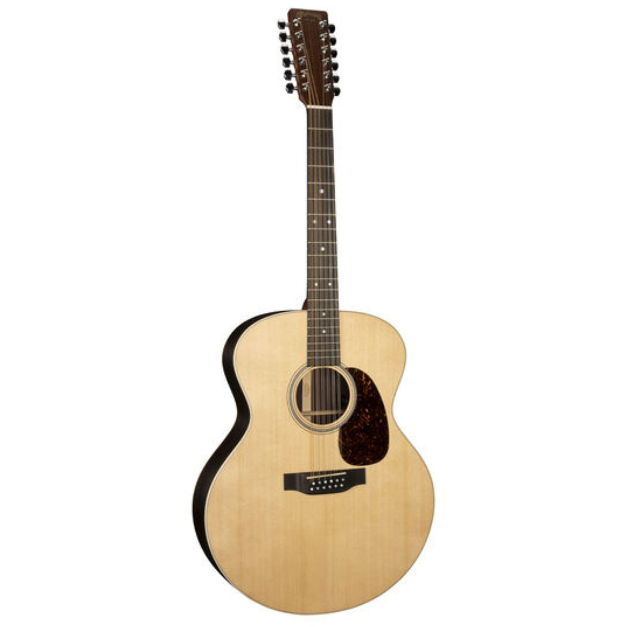 Martin J-16E 12-string acoustic guitar from the 16 Series Grand Jumbo, with a natural wood finish and steel strings.