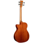 Martin 000CJRE junior acoustic-electric bass guitar with a natural wood finish and cutaway body, shown from a side angle.