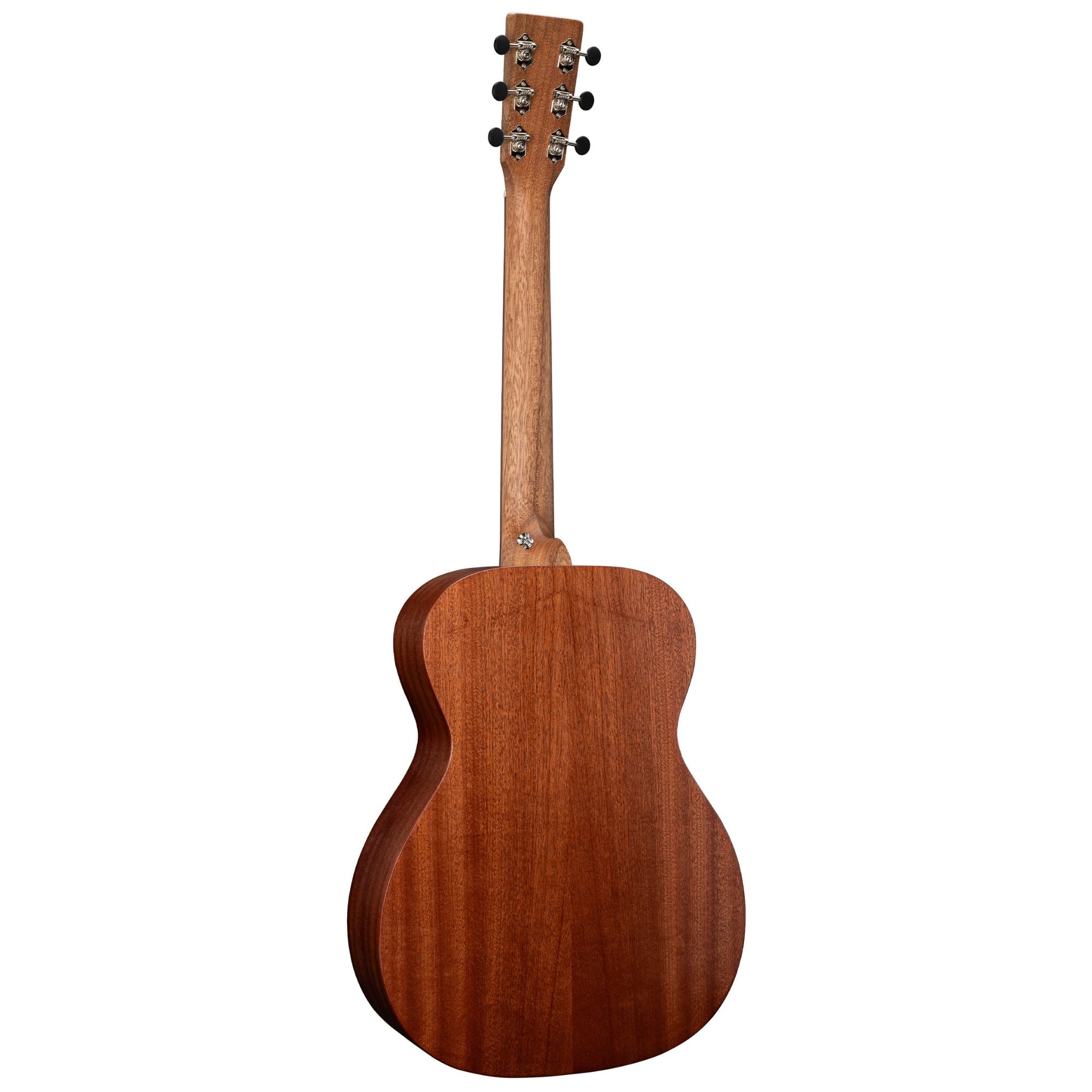 Martin 000-JRE Sapele acoustic guitar with pickup, featuring a sleek body, natural Sapele finish, and detailed craftsmanship.