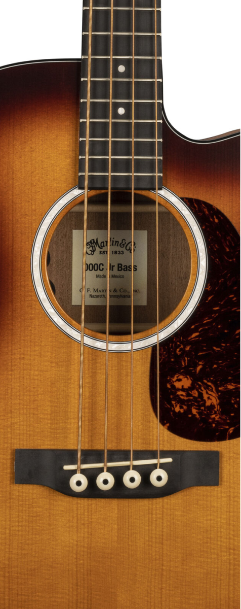 Martin 000CJR-10E BASS: Acoustic-Electric Bass Burst