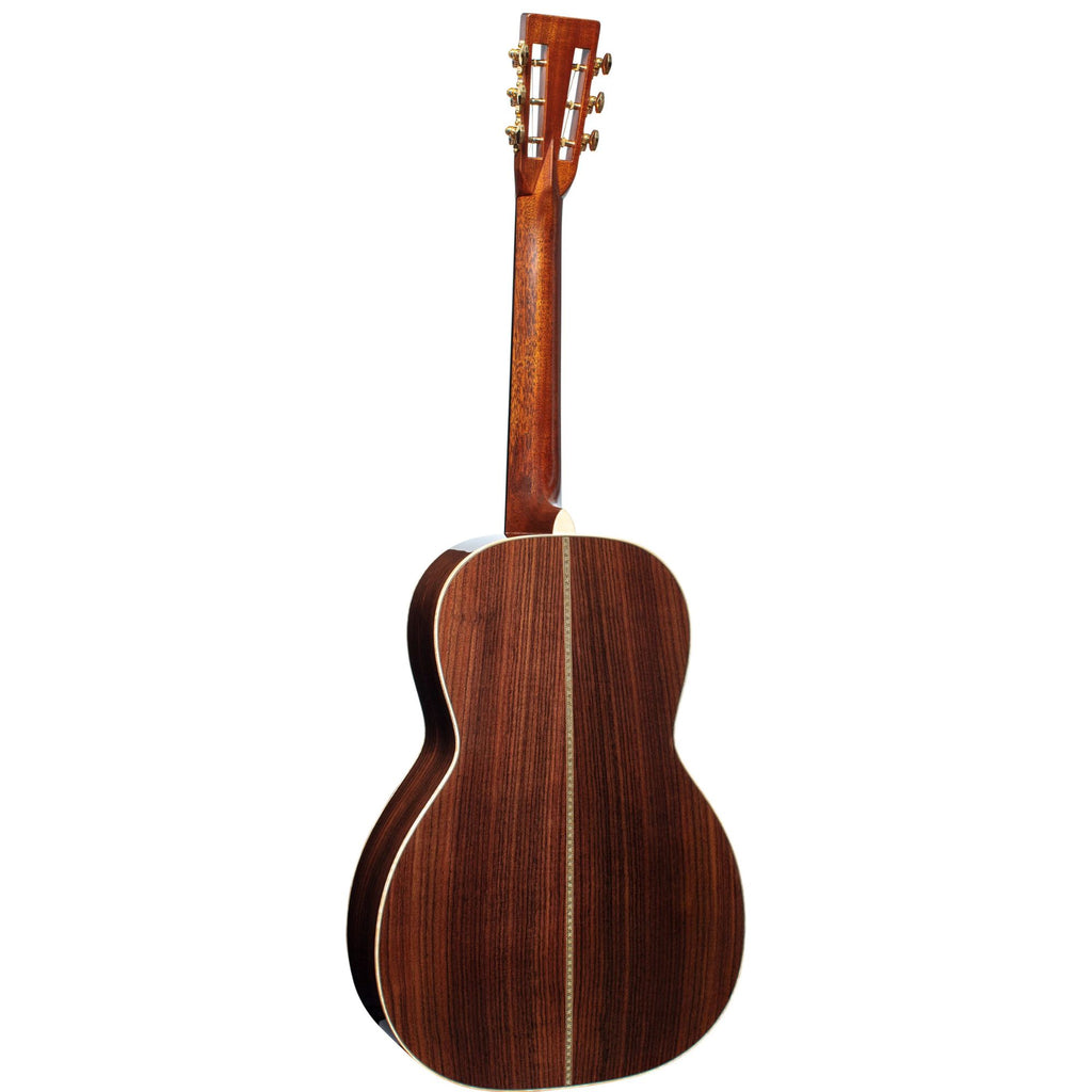 Martin 00-28MD 12-fret acoustic guitar with a rich wood finish, showcasing the body and headstock of this high-quality acoustic instrument.