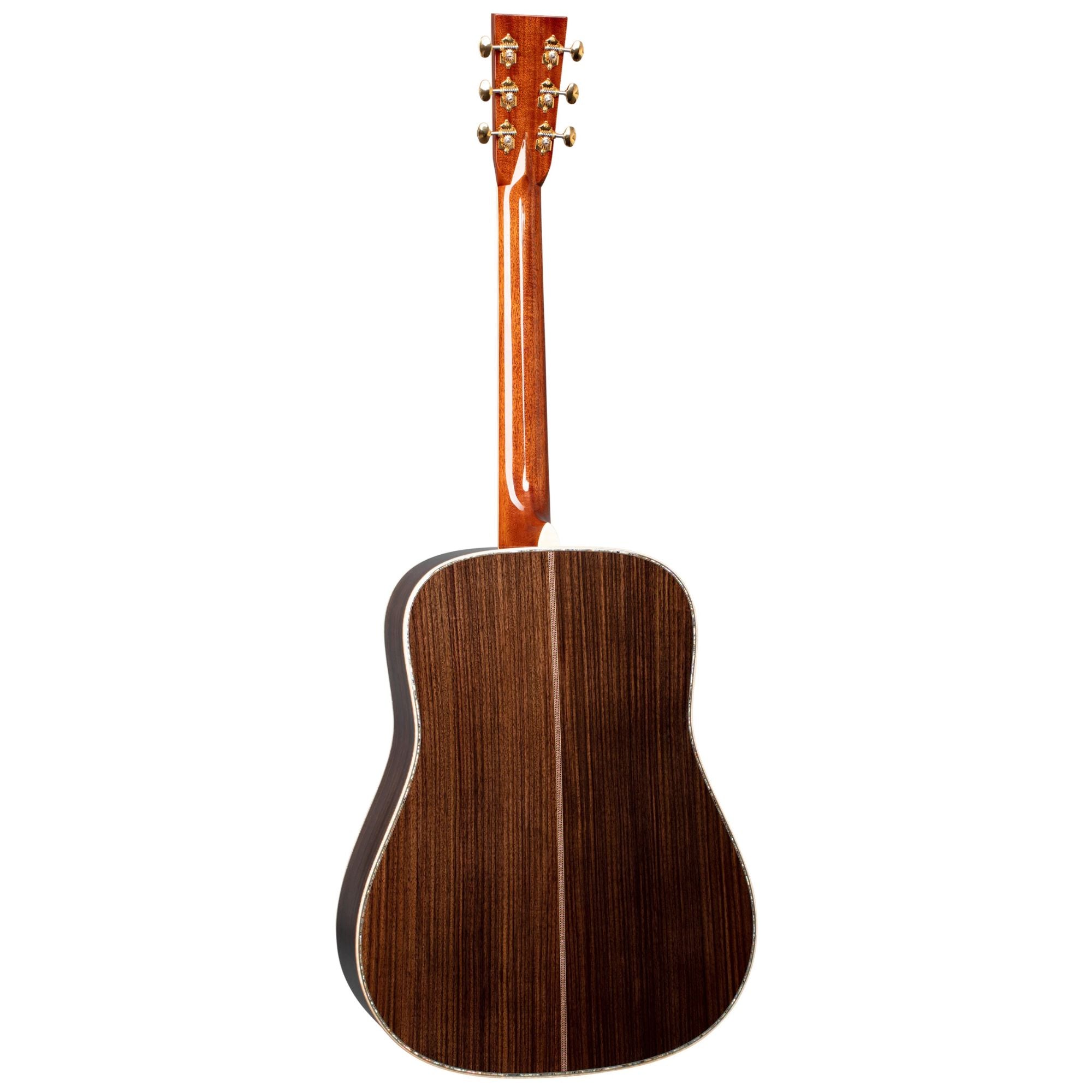 Martin D-45 Modern Deluxe dreadnought acoustic guitar with a rich wood finish and detailed craftsmanship visible in the image.
