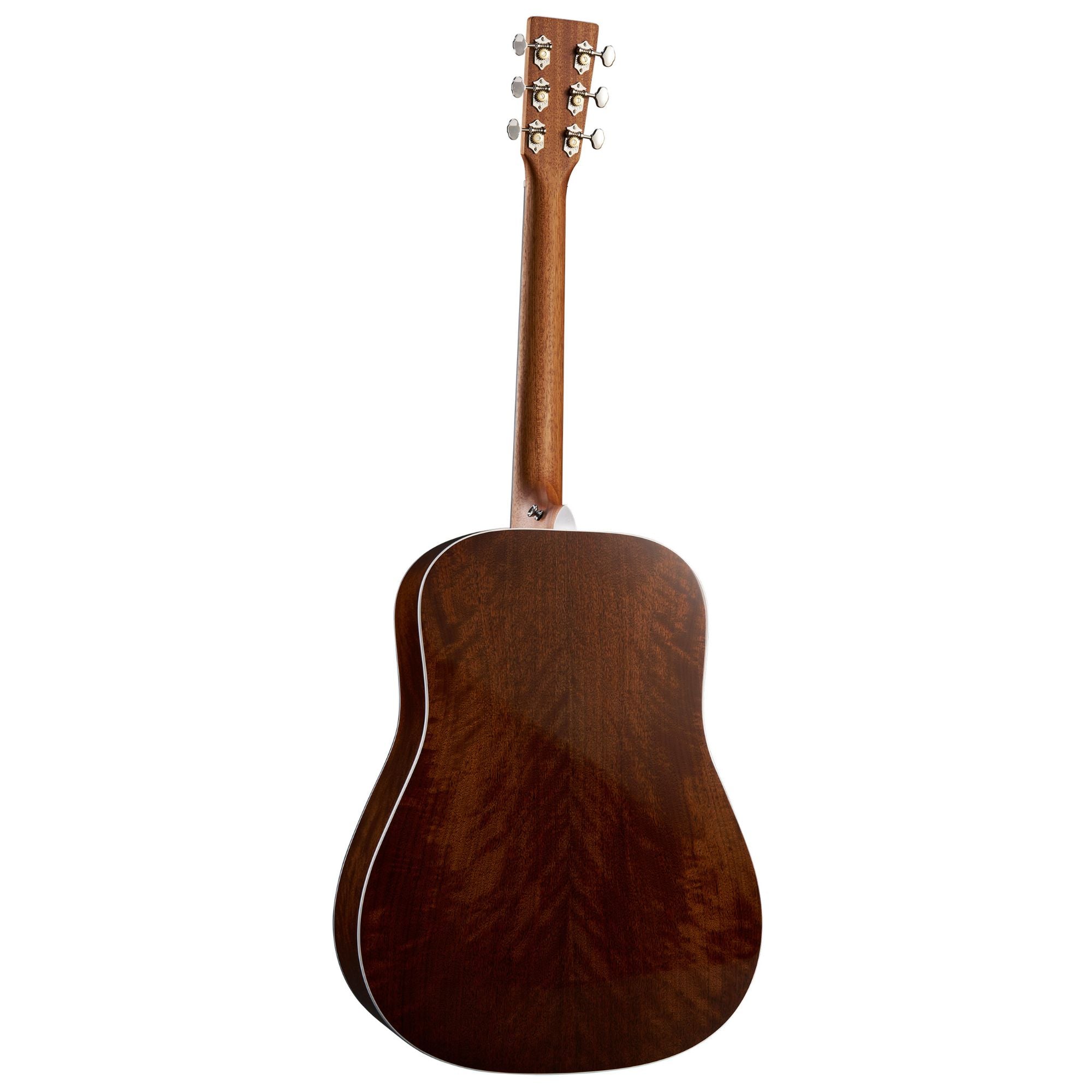 Martin D-13E Retro Walnut acoustic guitar from the Road Series with dreadnought body and natural wood finish, detailed close-up.