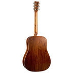 Martin DE Retro Plus Granadillo dreadnought acoustic guitar, showcasing its rich wood grain and classic body shape.