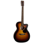 Martin OMC-10E Modern Burst acoustic guitar with cutaway from the Road Series, featuring a sleek burst finish and orchestra body shape.