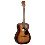 Martin 00-DB Jeff Tweedy Signature Edition acoustic guitar with deep body and natural wood finish, detailed close-up of the guitar body and soundhole.