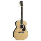 Martin 00042 Standard Series auditorium acoustic guitar with a rich wood finish and six strings, shown from a front angle.