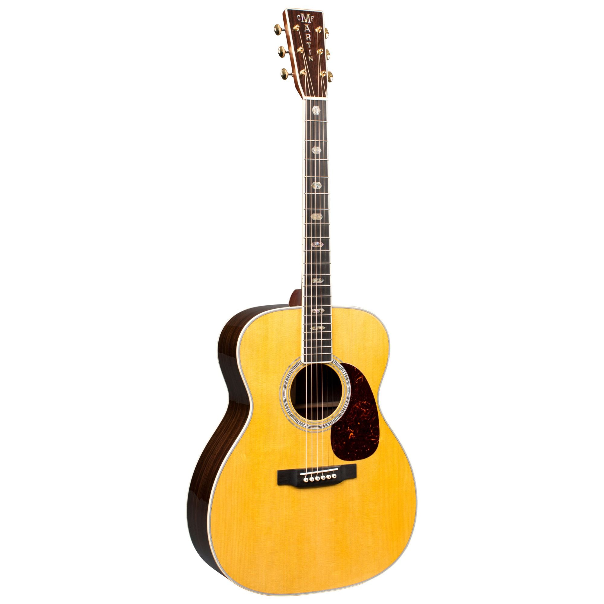 Martin J40 Standard Series jumbo acoustic guitar with a rich wood finish and six steel strings, showcasing its large body shape.